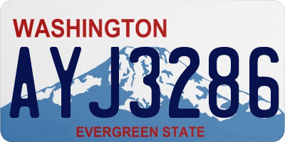 WA license plate AYJ3286