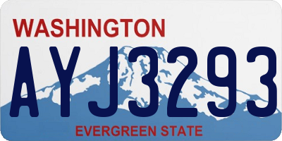 WA license plate AYJ3293