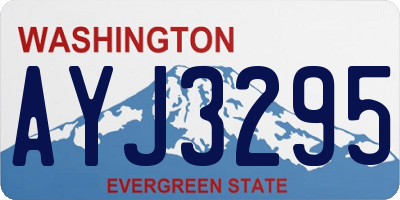 WA license plate AYJ3295