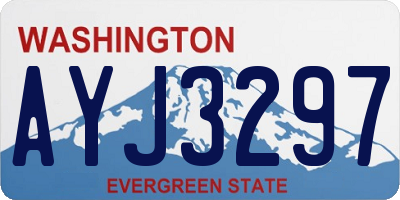 WA license plate AYJ3297