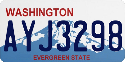 WA license plate AYJ3298