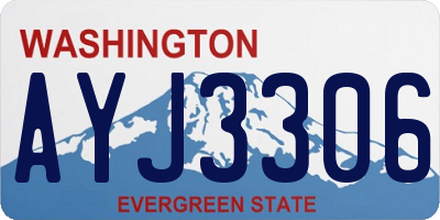 WA license plate AYJ3306