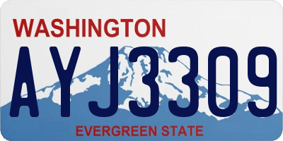 WA license plate AYJ3309