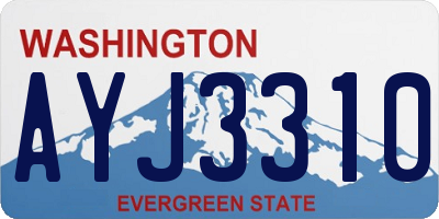 WA license plate AYJ3310