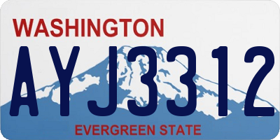 WA license plate AYJ3312