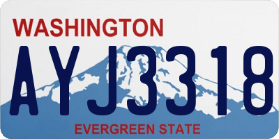 WA license plate AYJ3318