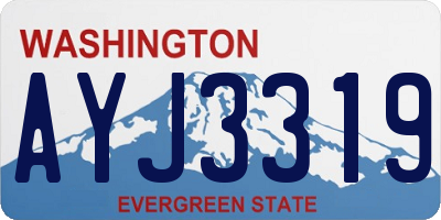 WA license plate AYJ3319
