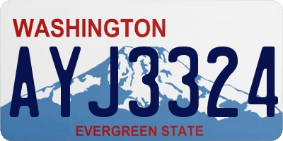 WA license plate AYJ3324