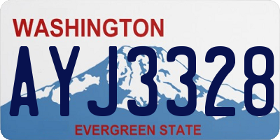 WA license plate AYJ3328