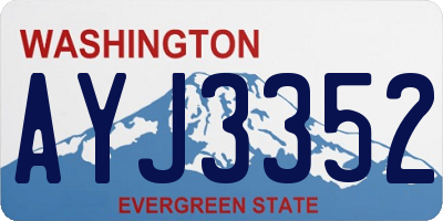 WA license plate AYJ3352