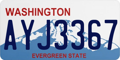 WA license plate AYJ3367