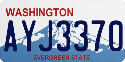 WA license plate AYJ3370