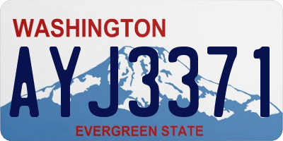 WA license plate AYJ3371