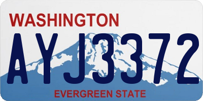 WA license plate AYJ3372