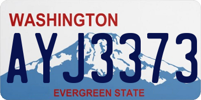 WA license plate AYJ3373