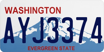 WA license plate AYJ3374