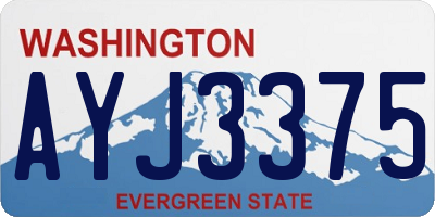 WA license plate AYJ3375