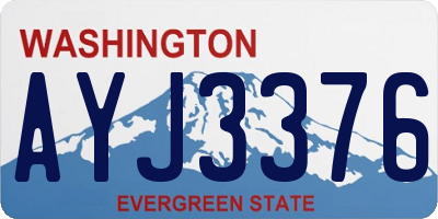 WA license plate AYJ3376