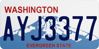 WA license plate AYJ3377
