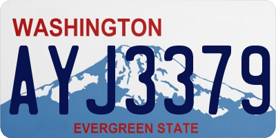 WA license plate AYJ3379