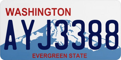 WA license plate AYJ3388