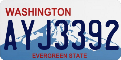 WA license plate AYJ3392