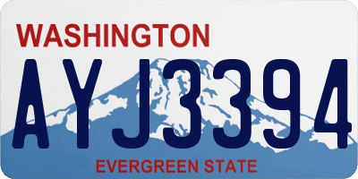 WA license plate AYJ3394