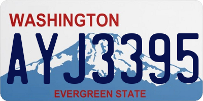 WA license plate AYJ3395