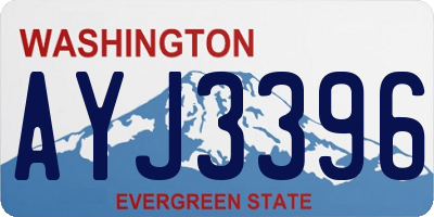 WA license plate AYJ3396
