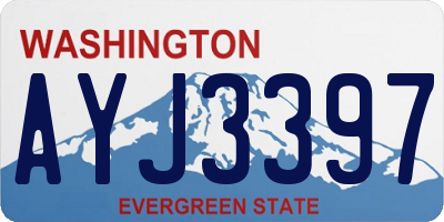 WA license plate AYJ3397