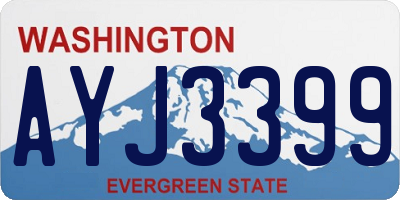 WA license plate AYJ3399