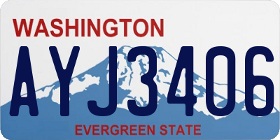 WA license plate AYJ3406