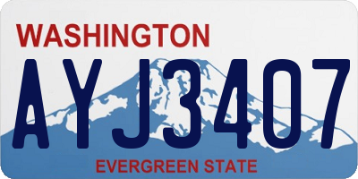 WA license plate AYJ3407