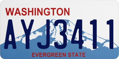 WA license plate AYJ3411