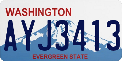 WA license plate AYJ3413