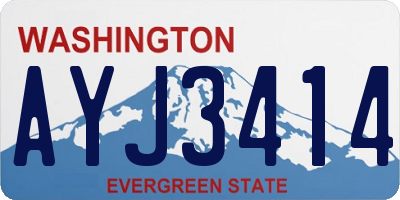 WA license plate AYJ3414