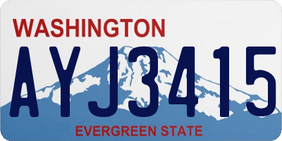 WA license plate AYJ3415