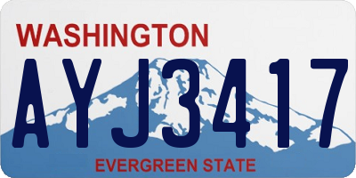 WA license plate AYJ3417