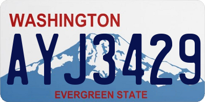 WA license plate AYJ3429