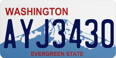 WA license plate AYJ3430