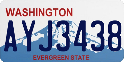 WA license plate AYJ3438