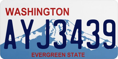 WA license plate AYJ3439