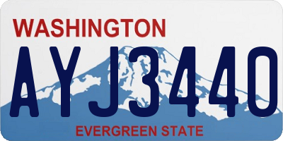 WA license plate AYJ3440