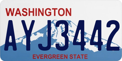 WA license plate AYJ3442