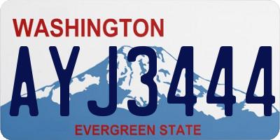 WA license plate AYJ3444