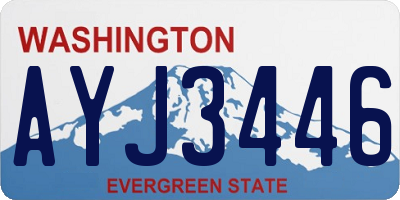 WA license plate AYJ3446