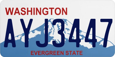 WA license plate AYJ3447