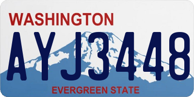 WA license plate AYJ3448
