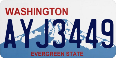 WA license plate AYJ3449