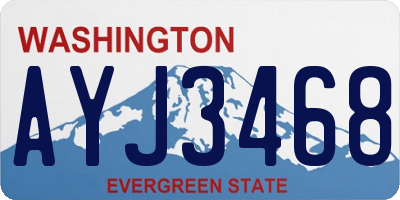 WA license plate AYJ3468